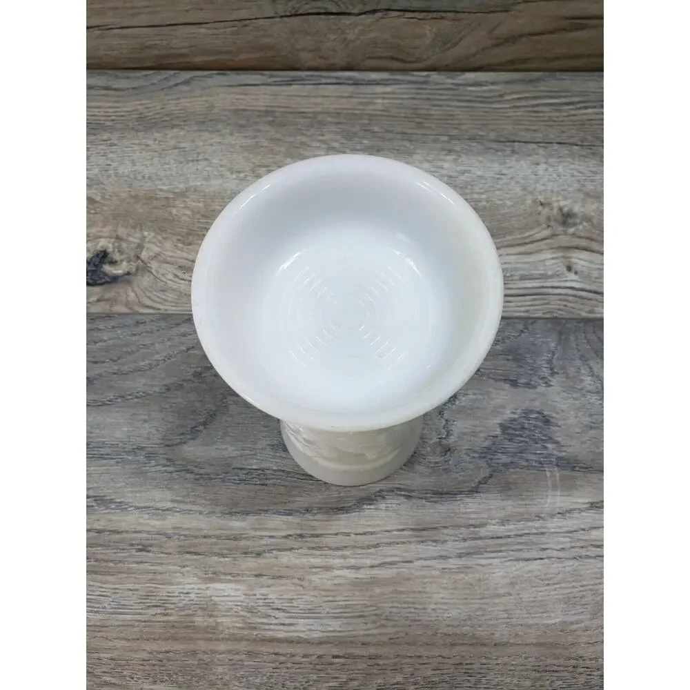 Milk Glass Beer Mug Stein German Men Bar Scene 12oz
